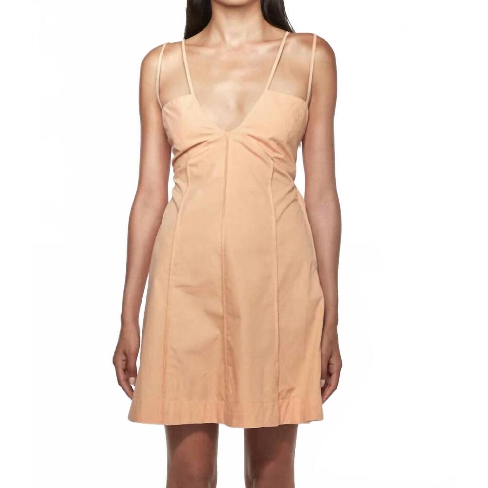 NEW S/W/F twin strap mini dress in apricot